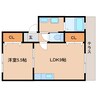 桜井線<万葉まほろば線>/櫟本駅 徒歩12分 1階 築25年 1LDKの間取り