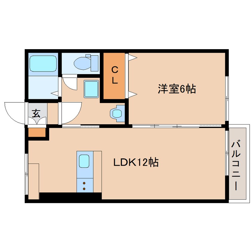 間取図 近鉄天理線/前栽駅 徒歩22分 2階 築32年