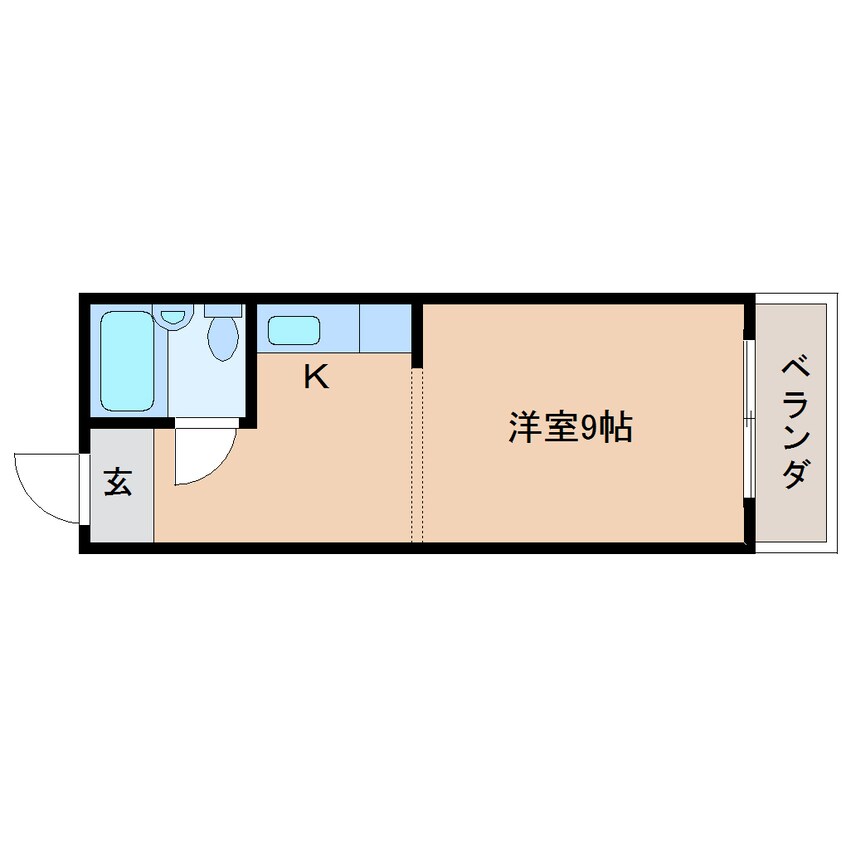 間取図 近鉄天理線/天理駅 徒歩15分 2階 築39年