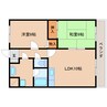 近鉄天理線/前栽駅 徒歩8分 2階 築24年 2LDKの間取り