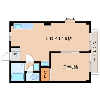 間取図 近鉄天理線/天理駅 徒歩10分 1階 築32年