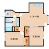 近鉄天理線/二階堂駅 徒歩10分 1階 築26年 2LDKの間取り