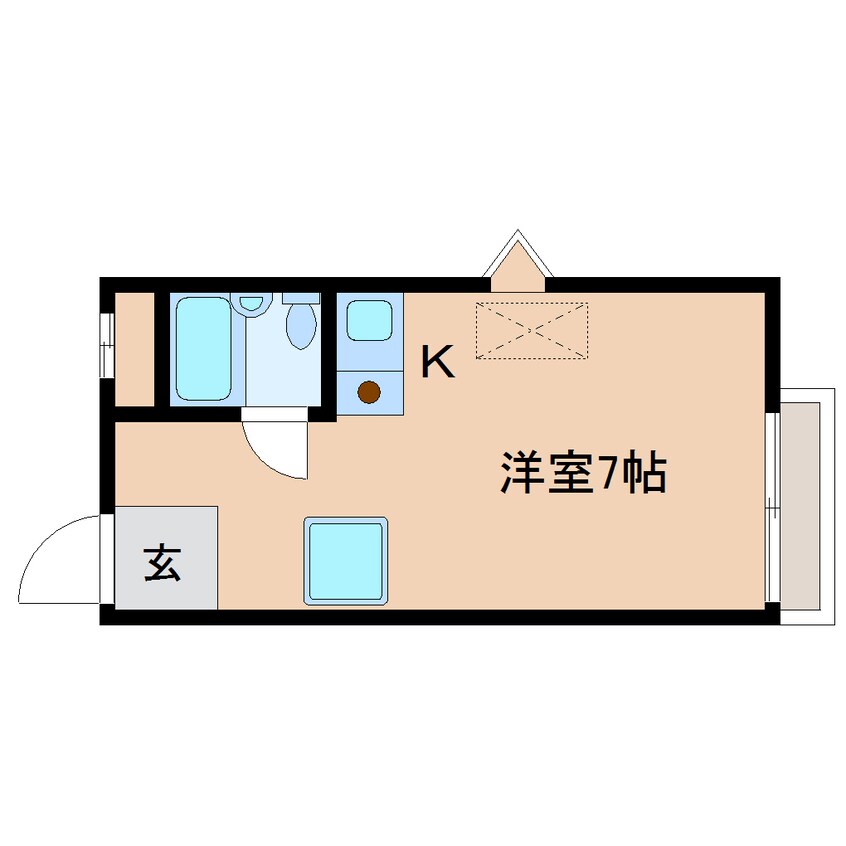 間取図 近鉄天理線/天理駅 徒歩13分 2階 築33年