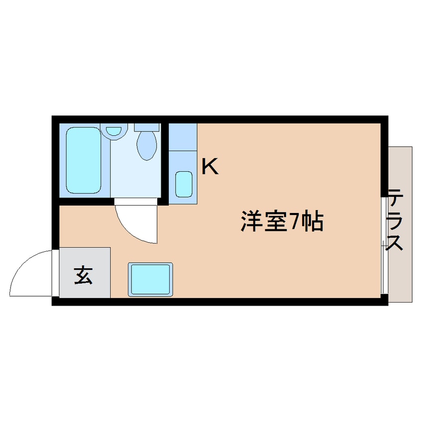 間取図 近鉄天理線/天理駅 徒歩13分 1階 築33年