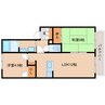 近鉄天理線/二階堂駅 徒歩8分 2階 築24年 2LDKの間取り