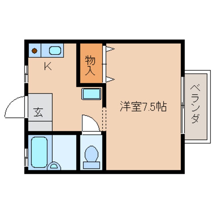 間取図 近鉄天理線/天理駅 徒歩20分 2階 築28年