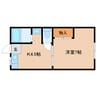 近鉄天理線/天理駅 徒歩30分 1階 築46年 1Kの間取り