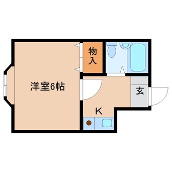 間取図 近鉄天理線/天理駅 バス4分別所下車:停歩2分 3階 築29年