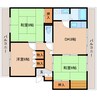 近鉄天理線/天理駅 徒歩4分 4階 築47年 3DKの間取り
