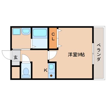 間取図 近鉄天理線/天理駅 徒歩6分 1階 築19年