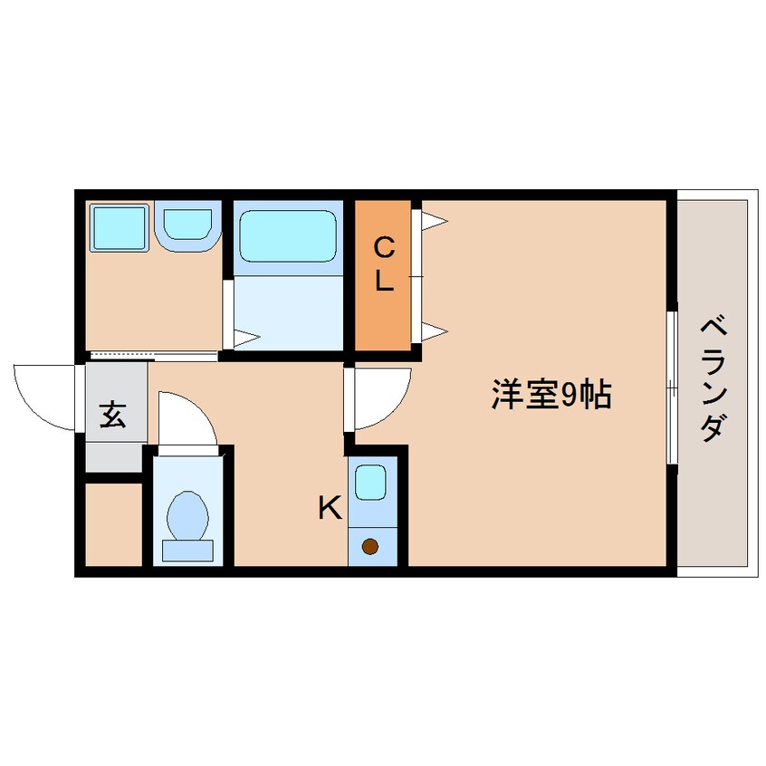 間取図 近鉄天理線/天理駅 徒歩6分 1階 築19年