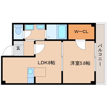 間取図 近鉄天理線/前栽駅 徒歩7分 1階 築20年