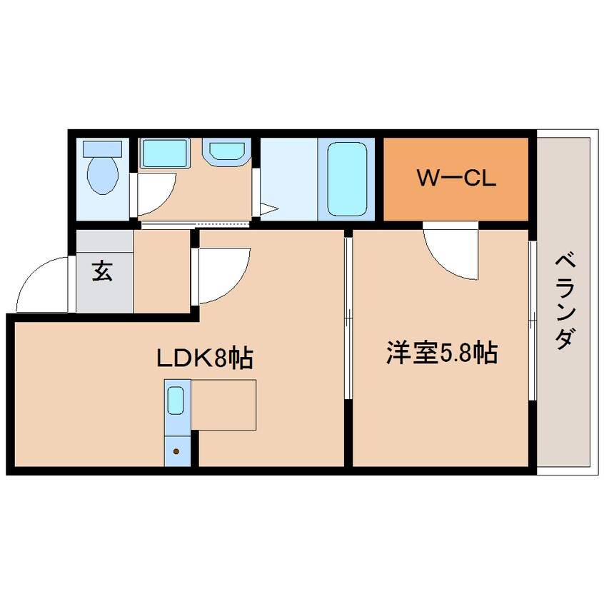 間取図 近鉄天理線/前栽駅 徒歩7分 5階 築19年