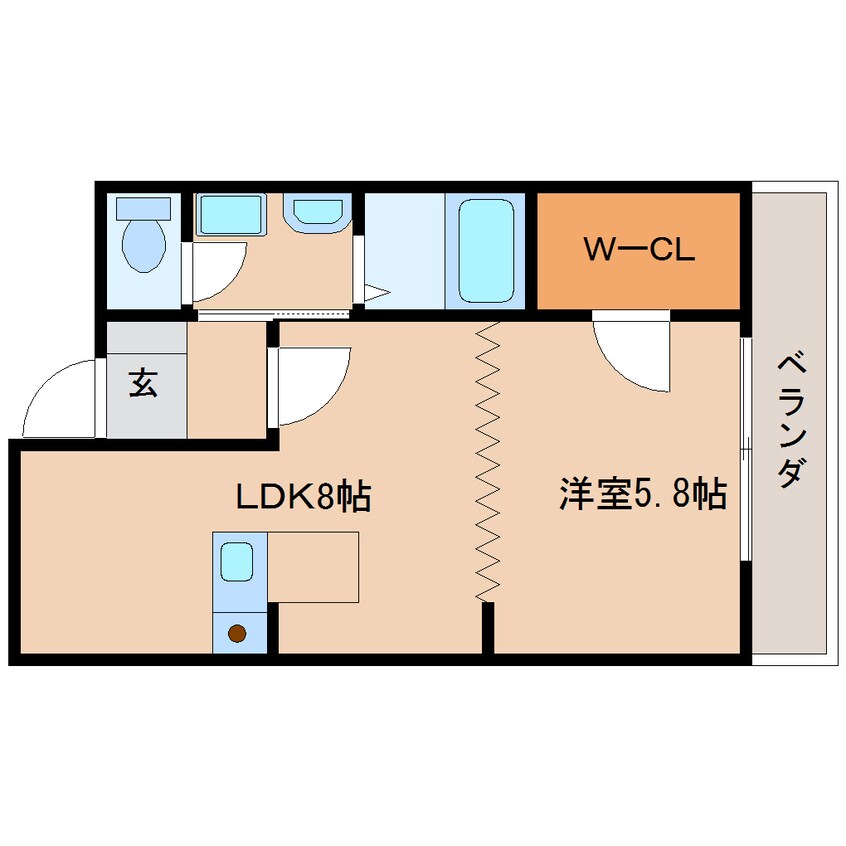 間取図 近鉄天理線/前栽駅 徒歩7分 6階 築19年