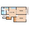 近鉄天理線/天理駅 徒歩15分 1階 築22年 2DKの間取り