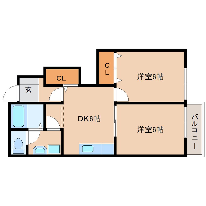 間取図 近鉄天理線/天理駅 徒歩15分 1階 築22年