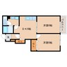 近鉄天理線/天理駅 徒歩15分 1階 築22年 2DKの間取り