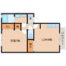 近鉄天理線/天理駅 徒歩14分 1階 築20年 1LDKの間取り