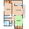 近鉄天理線/二階堂駅 徒歩7分 2階 築23年 2LDKの間取り