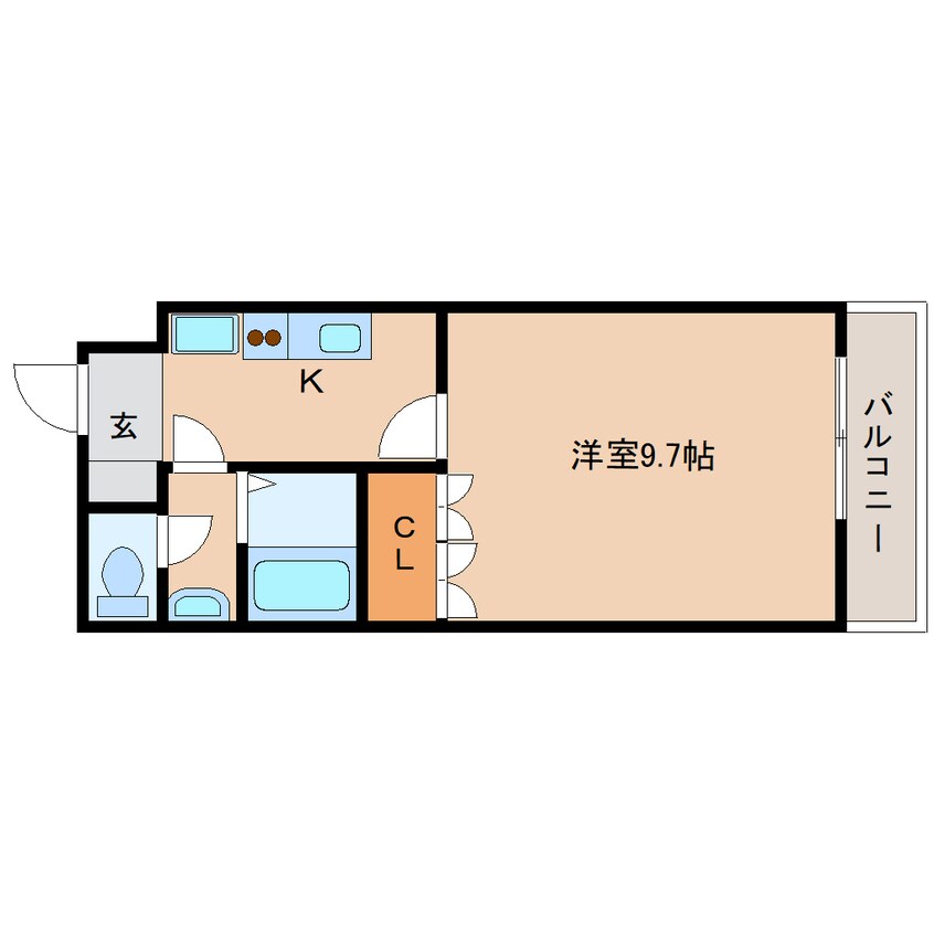 間取図 桜井線<万葉まほろば線>/天理駅 バス10分国道櫟本下車:停歩2分 1階 築20年