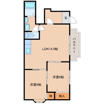 間取図 近鉄天理線/天理駅 徒歩17分 1階 築20年
