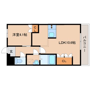 間取図 近鉄天理線/天理駅 徒歩14分 2階 築20年