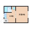近鉄天理線/天理駅 徒歩13分 2階 築35年 1Kの間取り