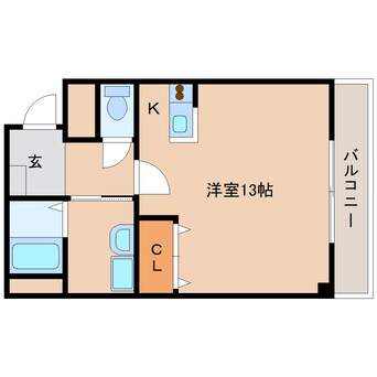 間取図 近鉄天理線/天理駅 徒歩23分 2階 築19年