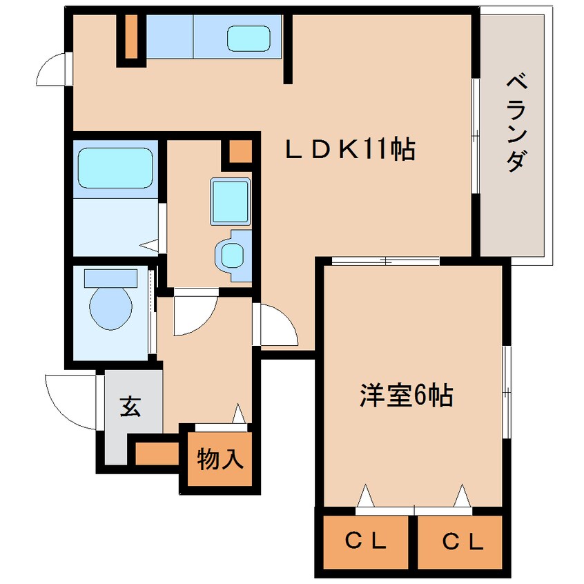 間取図 近鉄天理線/天理駅 徒歩20分 1階 築17年