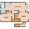 桜井線<万葉まほろば線>/櫟本駅 徒歩10分 2階 築18年 2LDKの間取り