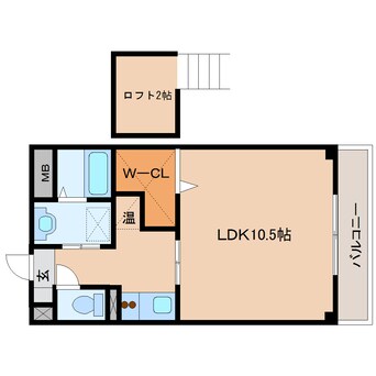 間取図 近鉄天理線/天理駅 徒歩1分 6階 築16年