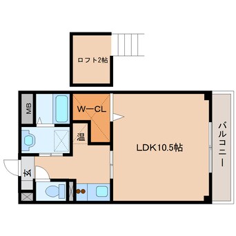 間取図 近鉄天理線/天理駅 徒歩1分 6階 築17年