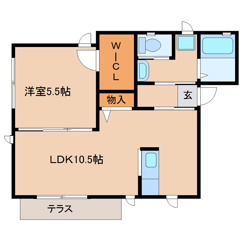 間取図 近鉄天理線/前栽駅 徒歩8分 1階 築16年