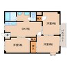 桜井線<万葉まほろば線>/長柄駅 徒歩15分 2階 築32年 3DKの間取り