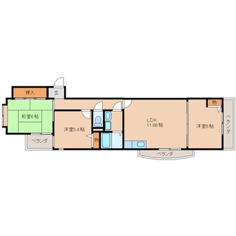 間取図 近鉄天理線/天理駅 徒歩1分 2階 築25年