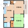 近鉄天理線/天理駅 バス:6分:停歩2分 1階 築34年 2DKの間取り