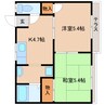 近鉄天理線/天理駅 バス:6分:停歩2分 1階 築34年 2Kの間取り
