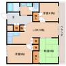 近鉄天理線/天理駅 徒歩3分 6階 築40年 3LDKの間取り