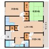 近鉄天理線/天理駅 徒歩3分 2階 築40年 3LDKの間取り