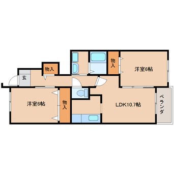 間取図 近鉄天理線/二階堂駅 徒歩11分 1階 築15年