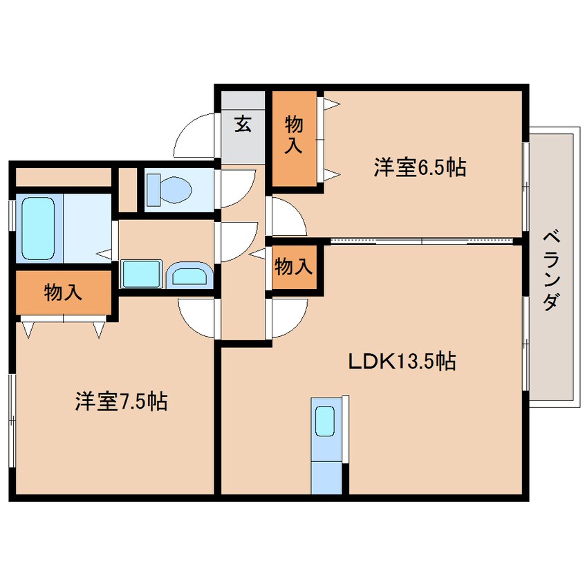 間取図 近鉄橿原線/結崎駅 徒歩18分 2階 築18年