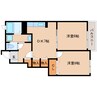 桜井線<万葉まほろば線>/櫟本駅 徒歩12分 1階 築15年 2DKの間取り
