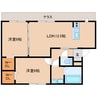 近鉄天理線/前栽駅 徒歩10分 1階 築14年 2LDKの間取り