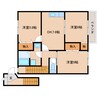 近鉄田原本線/黒田駅 徒歩10分 2階 築25年 3DKの間取り