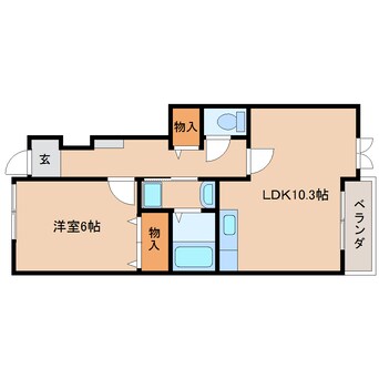 間取図 近鉄天理線/二階堂駅 徒歩22分 1階 築14年