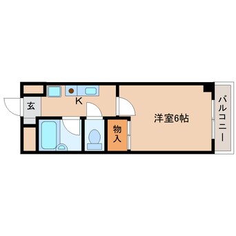 間取図 近鉄天理線/天理駅 徒歩10分 2階 築30年