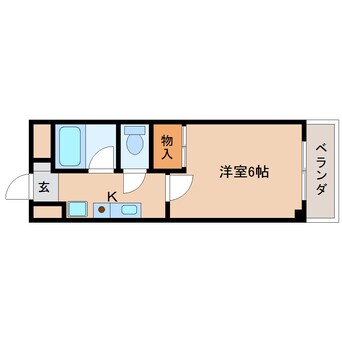間取図 近鉄天理線/天理駅 徒歩9分 3階 築29年