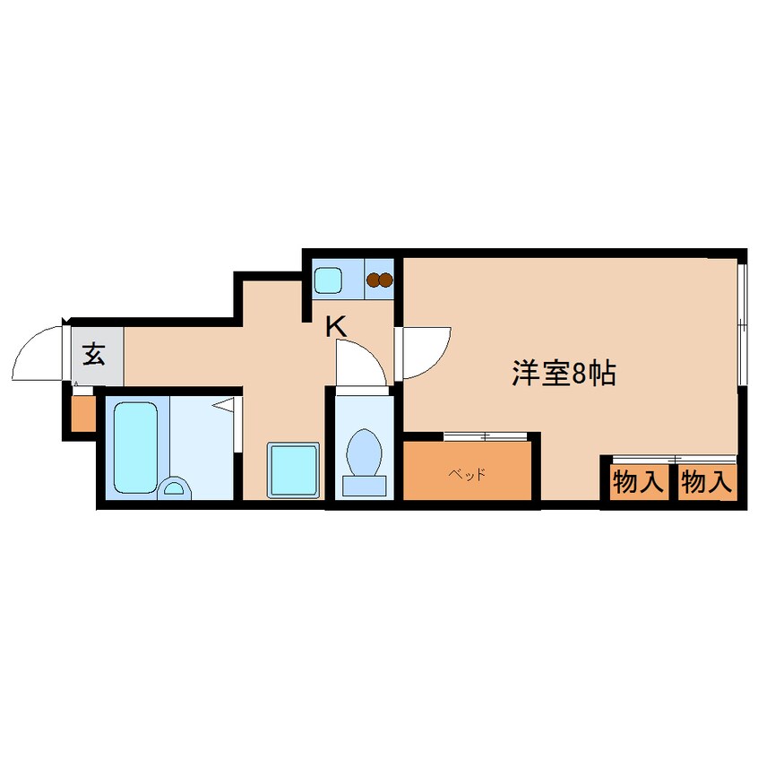 間取図 近鉄天理線/前栽駅 徒歩15分 1階 築19年