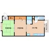 近鉄天理線/前栽駅 徒歩7分 2階 築40年 2DKの間取り