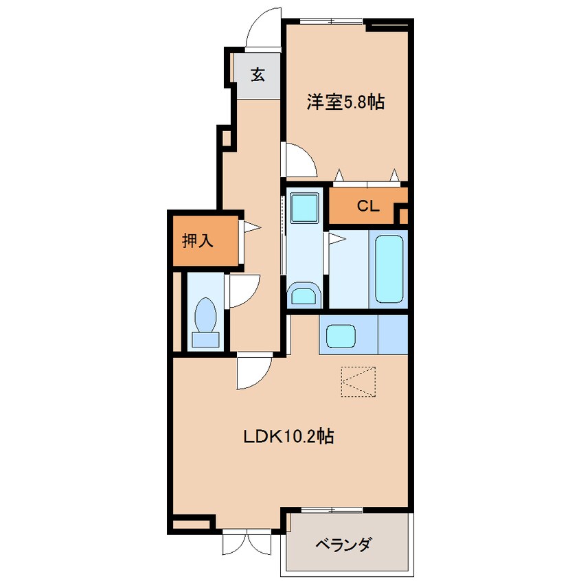 間取図 近鉄天理線/天理駅 徒歩11分 1階 築9年